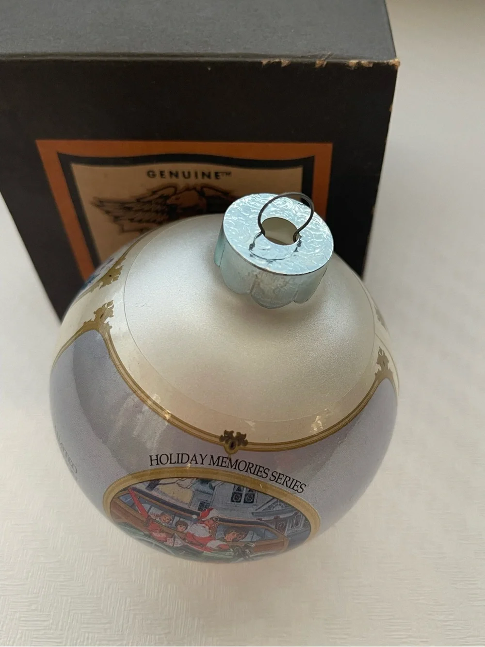 HARLEY DAVIDSON Roadside Revelation Glass Ball Christmas Ornament VINTAGE